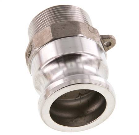 Camlock DN 40 (1 1/2'') Stainless Steel Coupling R 1 1/2'' Male Thread Type F MIL-C-27487