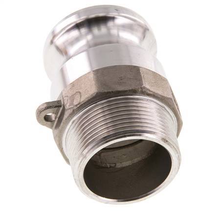 Camlock DN 40 (1 1/2'') Stainless Steel Coupling R 1 1/2'' Male Thread Type F MIL-C-27487