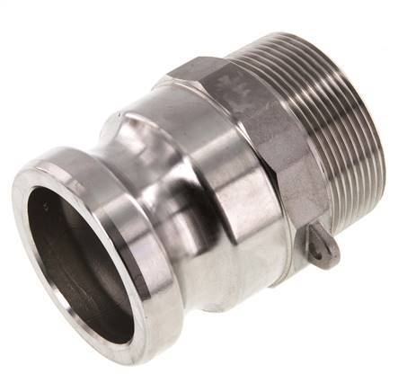 Camlock DN 50 (2'') Stainless Steel Coupling R 2'' Male Thread Type F MIL-C-27487