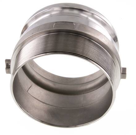 Camlock DN 120 (5'') Stainless Steel Coupling R 5'' Male Thread Type F MIL-C-27487