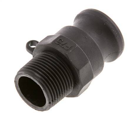Camlock DN 20 (3/4'') Polypropylene Coupling R 3/4'' Male Thread Type F MIL-C-27487 [2 Pieces]