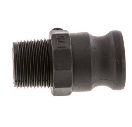 Camlock DN 20 (3/4'') Polypropylene Coupling R 3/4'' Male Thread Type F MIL-C-27487 [2 Pieces]