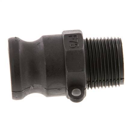 Camlock DN 20 (3/4'') Polypropylene Coupling R 3/4'' Male Thread Type F MIL-C-27487 [2 Pieces]