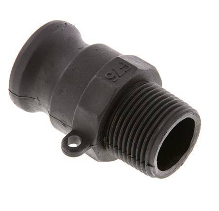Camlock DN 20 (3/4'') Polypropylene Coupling R 3/4'' Male Thread Type F MIL-C-27487 [2 Pieces]