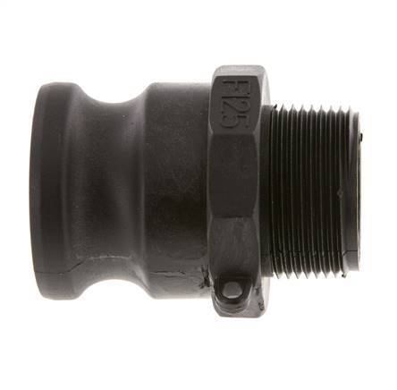 Camlock DN 40 (1 1/2'') Polypropylene Coupling R 1 1/4'' Male Thread Type F MIL-C-27487 [2 Pieces]