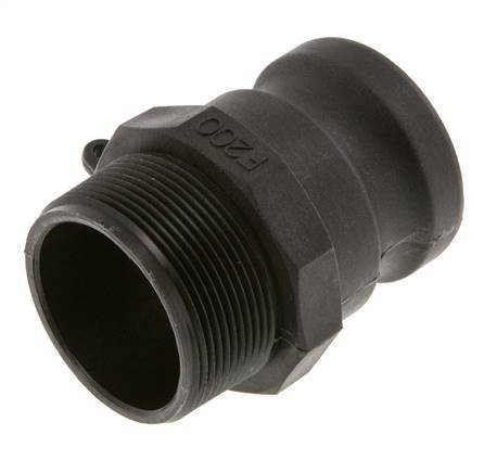 Camlock DN 50 (2'') Polypropylene Coupling R 2'' Male Thread Type F MIL-C-27487