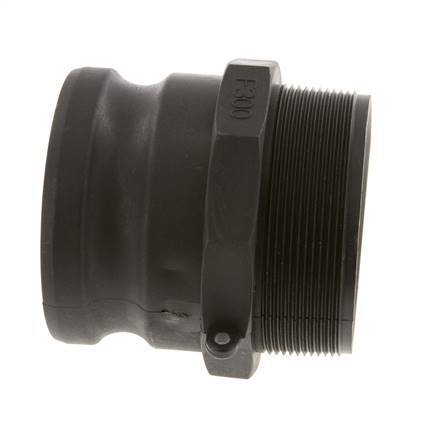 Camlock DN 75 (3'') Polypropylene Coupling R 3'' Male Thread Type F MIL-C-27487