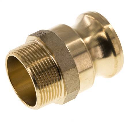 Camlock DN 40 (1 1/2'') Brass Coupling R 1 1/2'' Male Thread Type F MIL-C-27487