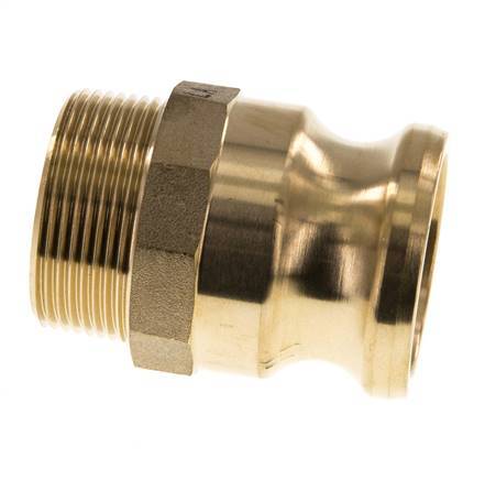 Camlock DN 40 (1 1/2'') Brass Coupling R 1 1/2'' Male Thread Type F MIL-C-27487