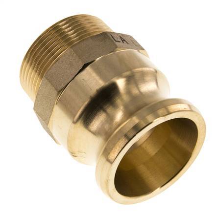Camlock DN 40 (1 1/2'') Brass Coupling R 1 1/2'' Male Thread Type F MIL-C-27487