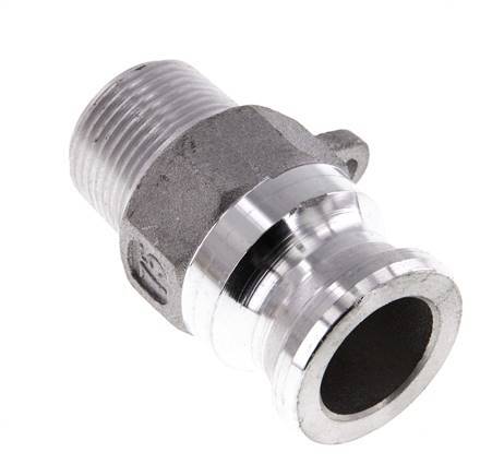Camlock DN 20 (3/4'') Aluminium Coupling R 3/4'' Male Thread Type F MIL-C-27487
