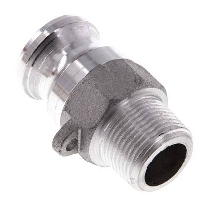 Camlock DN 20 (3/4'') Aluminium Coupling R 3/4'' Male Thread Type F MIL-C-27487
