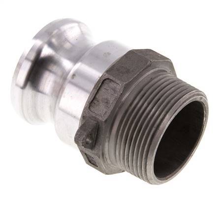 Camlock DN 40 (1 1/2'') Aluminium Coupling R 1 1/2'' Male Thread Type F MIL-C-27487