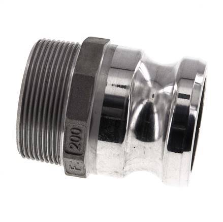 Camlock DN 50 (2'') Aluminium Coupling R 2'' Male Thread Type F MIL-C-27487