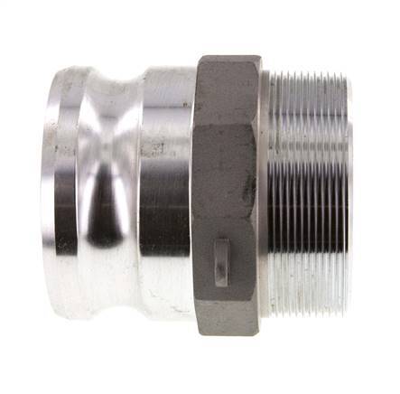 Camlock DN 75 (3'') Aluminium Coupling R 3'' Male Thread Type F MIL-C-27487