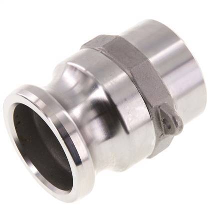 Camlock DN 40 (1 1/2'') Stainless Steel Coupling Weld End (48.3 mm) Type F (AS) MIL-C-27487
