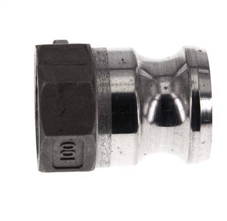 Camlock DN 25 (1'') Aluminium Coupling Rp 1'' Female Thread Type A MIL-C-27487