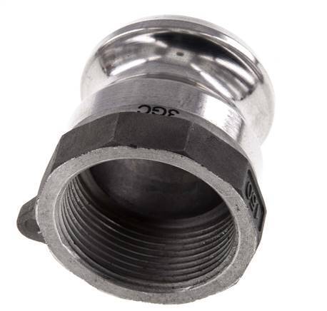 Camlock DN 40 (1 1/2'') Aluminium Coupling Rp 1 1/2'' Female Thread Type A MIL-C-27487