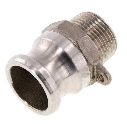 Camlock DN 20 (3/4'') Stainless Steel Coupling 3/4'' Male NPT Thread Type F MIL-C-27487