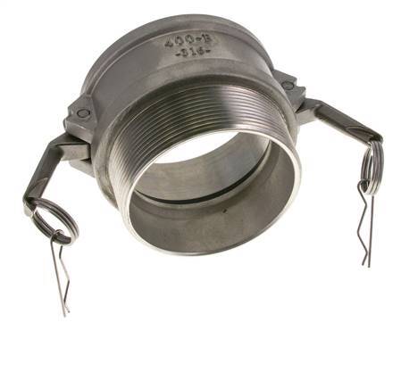 Camlock DN 90 (4'') Stainless Steel Coupling 4'' Male NPT Thread Type B MIL-C-27487