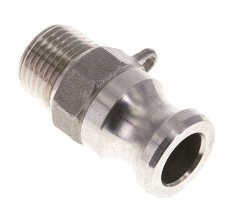 Camlock DN 15 (1/2'') Stainless Steel Coupling 1/2'' Male NPT Thread Type F MIL-C-27487