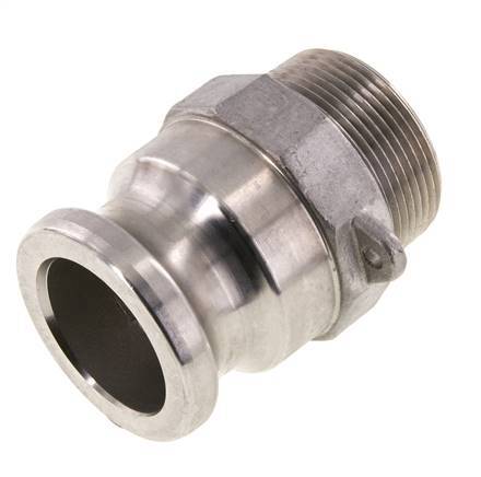 Camlock DN 40 (1 1/2'') Stainless Steel Coupling 1 1/2'' Male NPT Thread Type F MIL-C-27487