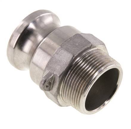 Camlock DN 40 (1 1/2'') Stainless Steel Coupling 1 1/2'' Male NPT Thread Type F MIL-C-27487