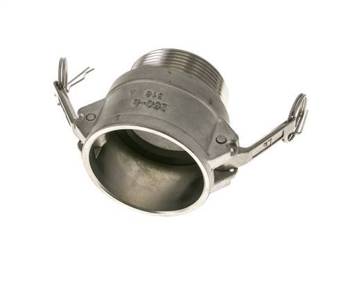 Camlock DN 60 (2 1/2'') Stainless Steel Coupling 2 1/2'' Male NPT Thread Type B MIL-C-27487