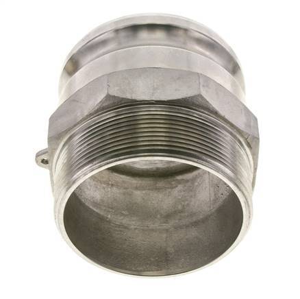 Camlock DN 90 (4'') Stainless Steel Coupling 4'' Male NPT Thread Type F MIL-C-27487