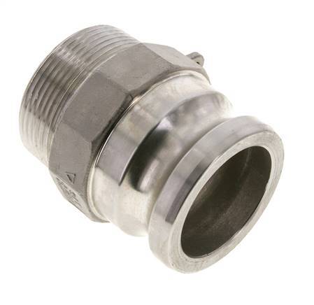 Camlock DN 60 (2 1/2'') Stainless Steel Coupling 2 1/2'' Male NPT Thread Type F MIL-C-27487