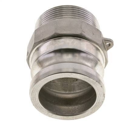 Camlock DN 60 (2 1/2'') Stainless Steel Coupling 2 1/2'' Male NPT Thread Type F MIL-C-27487