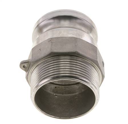 Camlock DN 60 (2 1/2'') Stainless Steel Coupling 2 1/2'' Male NPT Thread Type F MIL-C-27487