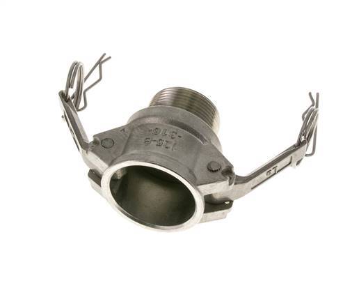 Camlock DN 32 (1 1/4'') Stainless Steel Coupling 1 1/4'' Male NPT Thread Type B MIL-C-27487