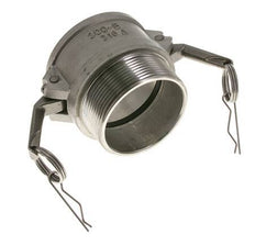 Camlock DN 75 (3'') Stainless Steel Coupling 3'' Male NPT Thread Type B MIL-C-27487