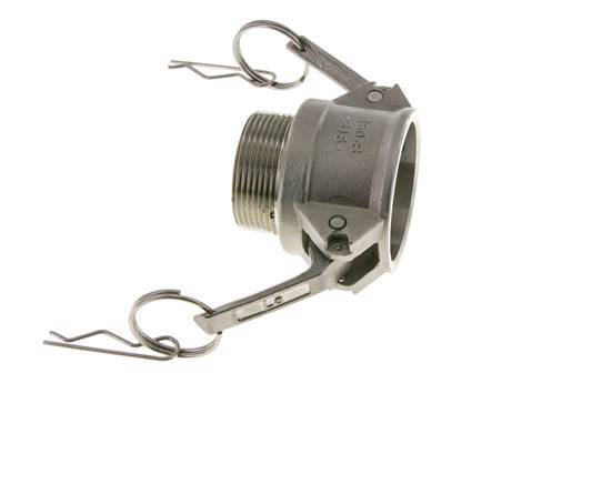 Camlock DN 40 (1 1/2'') Stainless Steel Coupling 1 1/2'' Male NPT Thread Type B MIL-C-27487