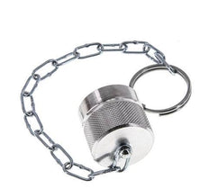 NPT 1/4" Aluminum Dust Protection Cap For Coupling plug with Chain