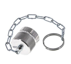 NPT 1/4" Aluminum Dust Protection Cap For Coupling plug with Chain