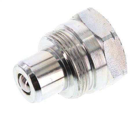 Steel DN 10 Hydraulic Coupling Plug 3/8 inch Female NPT Threads ISO 14540 D 19 mm