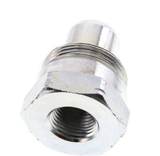 Steel DN 10 Hydraulic Coupling Plug 3/8 inch Female NPT Threads ISO 14540 D 19 mm