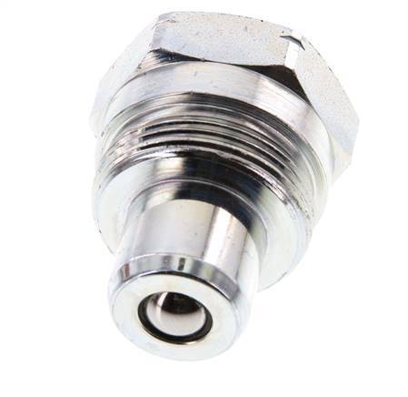 Steel DN 10 Hydraulic Coupling Plug 3/8 inch Female NPT Threads ISO 14540 D 19 mm