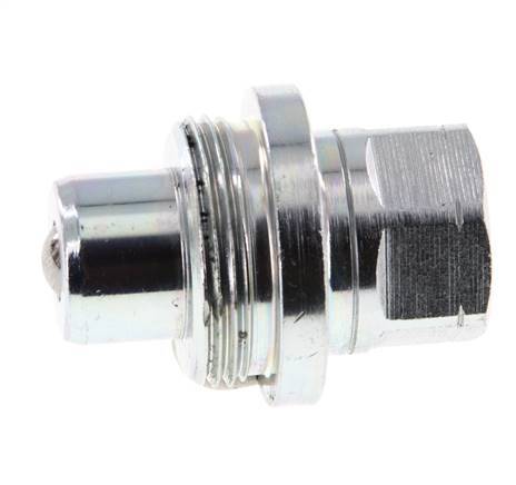 Steel DN 6.3 Hydraulic Coupling Plug 1/4 inch Female NPT Threads ISO 14540 D 15.9 mm