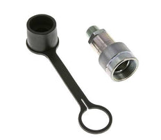 Steel Hydraulic Coupling Socket 3/8 inch Male NPT Threads Dust Cap