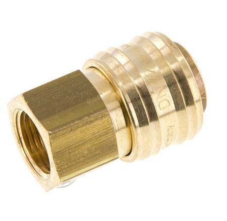 Brass DN 7.2 (Euro) Air Coupling Socket G 3/8 inch Female FKM