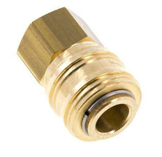 Brass DN 7.2 (Euro) Air Coupling Socket G 3/8 inch Female FKM