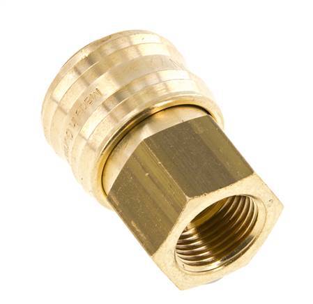 Brass DN 7.2 (Euro) Air Coupling Socket G 3/8 inch Female FKM