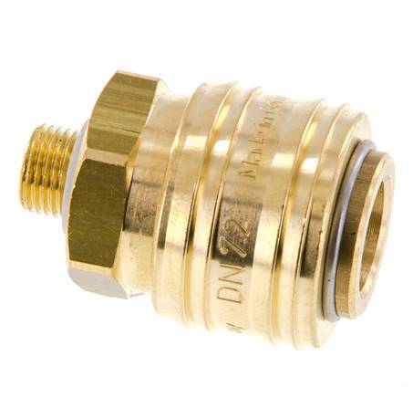 Brass DN 7.2 (Euro) Air Coupling Socket G 1/8 inch Male FKM