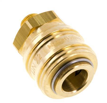 Brass DN 7.2 (Euro) Air Coupling Socket G 1/8 inch Male FKM