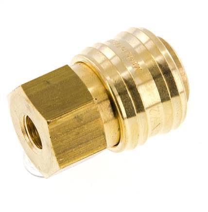 Brass DN 7.2 (Euro) Air Coupling Socket G 1/8 inch Female FKM