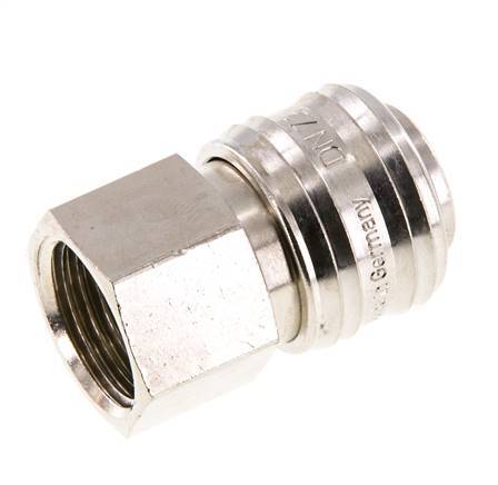 Nickel-plated Brass DN 7.2 (Euro) Air Coupling Socket G 1/2 inch Female FKM