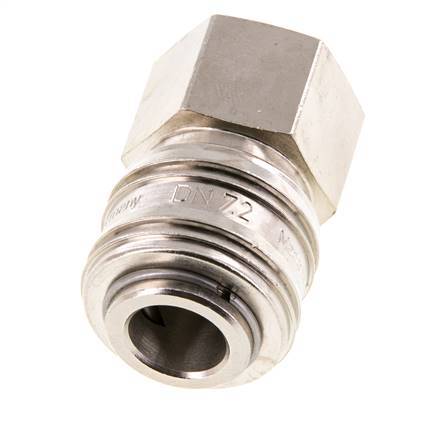 Nickel-plated Brass DN 7.2 (Euro) Air Coupling Socket G 1/2 inch Female FKM